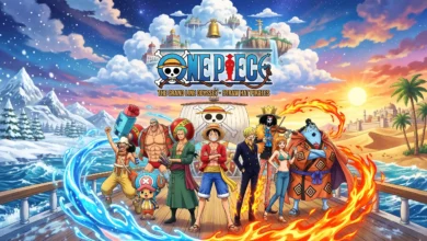 one piece filler guide featured key visual art with Lufffy