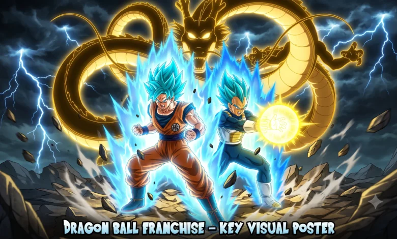 Dragon Ball watch order guide featured key visual art with Goku and Vegeta
